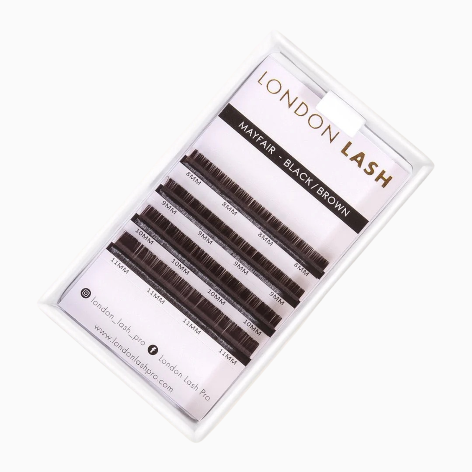 Prøve mørk brun/sorte vipper 0.07 CC